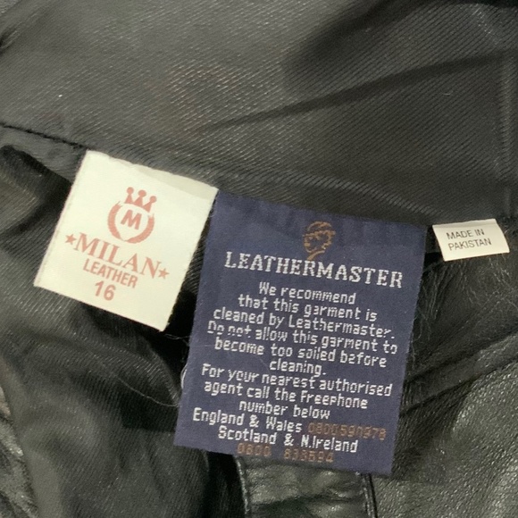 MILAN LEATHER BLACK PANTS PLUS SIZE 16 - Picture 7 of 7